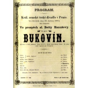 Plakát k premiéře opery Bukovín